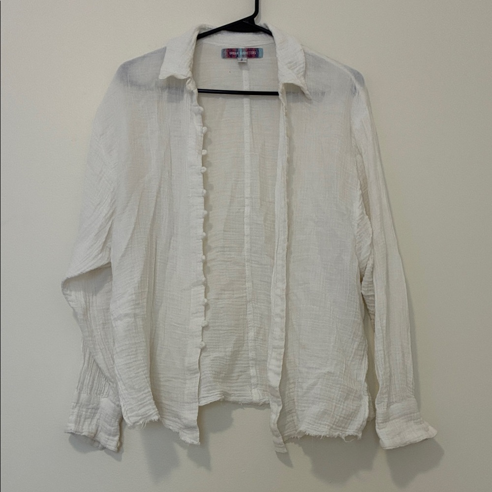 Urban Outfitters Gauzy Cotton Button Down Shirt